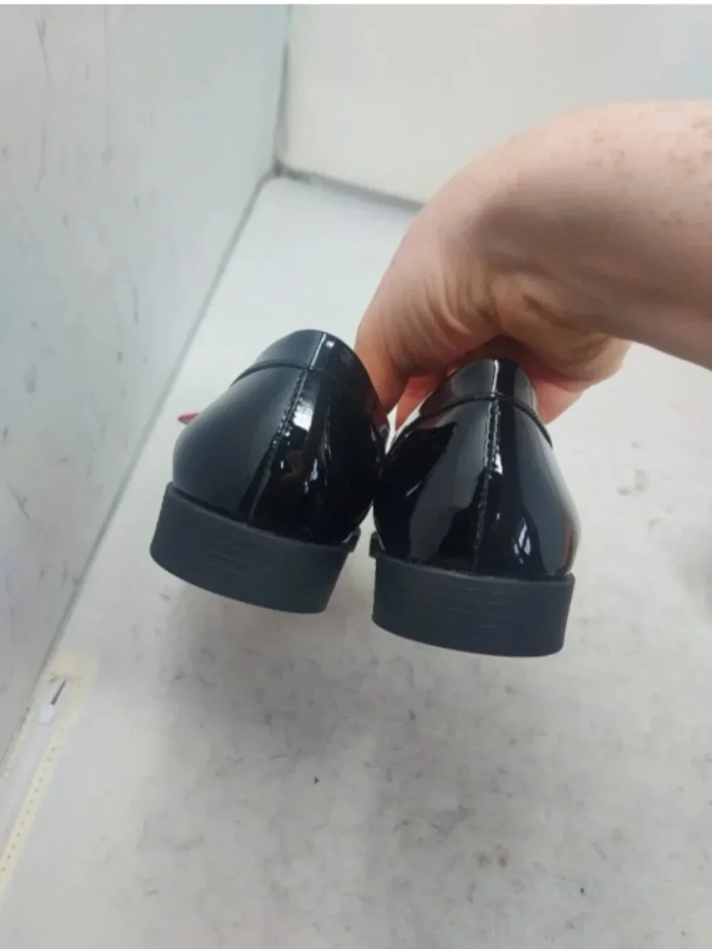 Christian Louboutin Boys Black White Red Penny Loafer